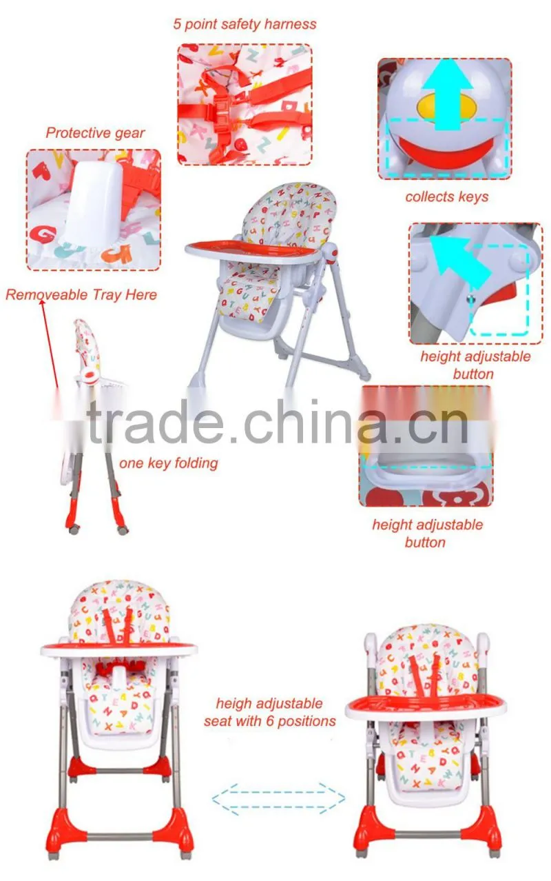 Multi-Function Standard Plastic Infant Sitting Dinner Chair Baby Plastic Chair