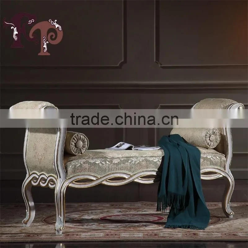 Factory Work Well hot sale classic style fabric 2 seater sofa chair with crown carving XYN2823