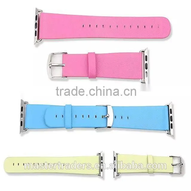 Cheap Colorful PU Leather Watch Band Wrist Strap For 42MM Apple Watch MT-3565