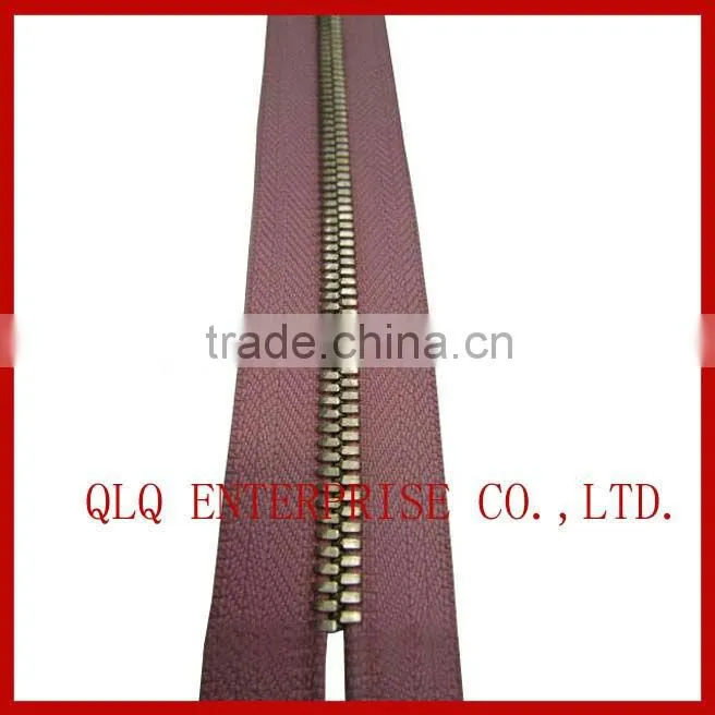 Metal Zipper with Colorful Teeth