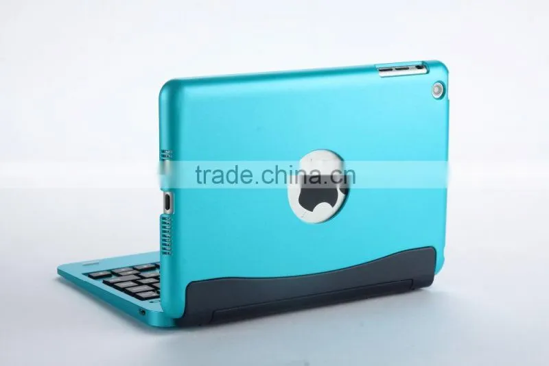 Hot selling Bluefinger keyboard case cover for iPad Mini with detacable cover,calmshell keyboard,
