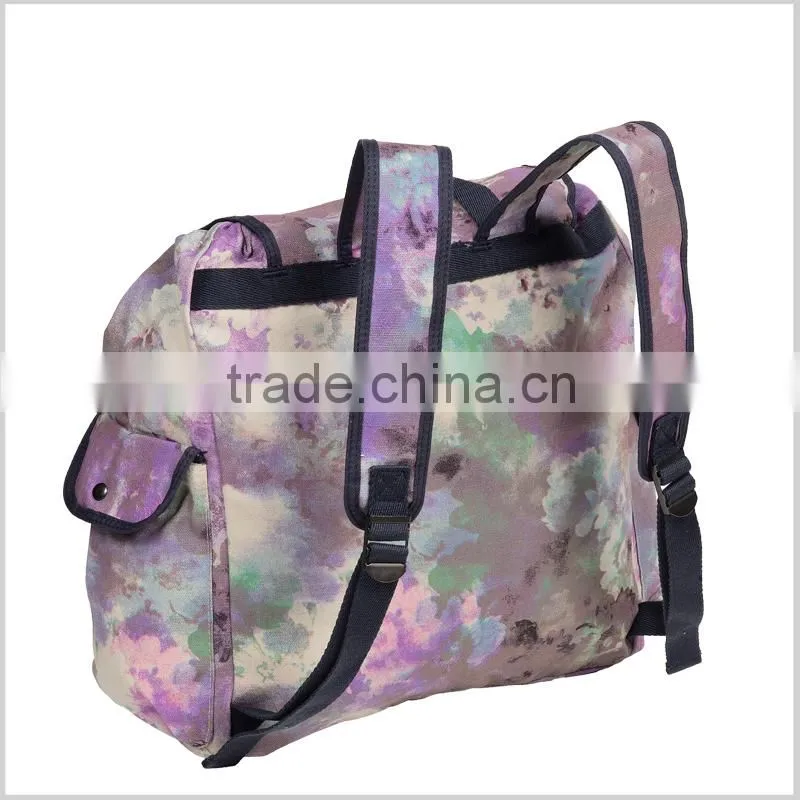 high quality hot sale custom girls canvas printing backpack