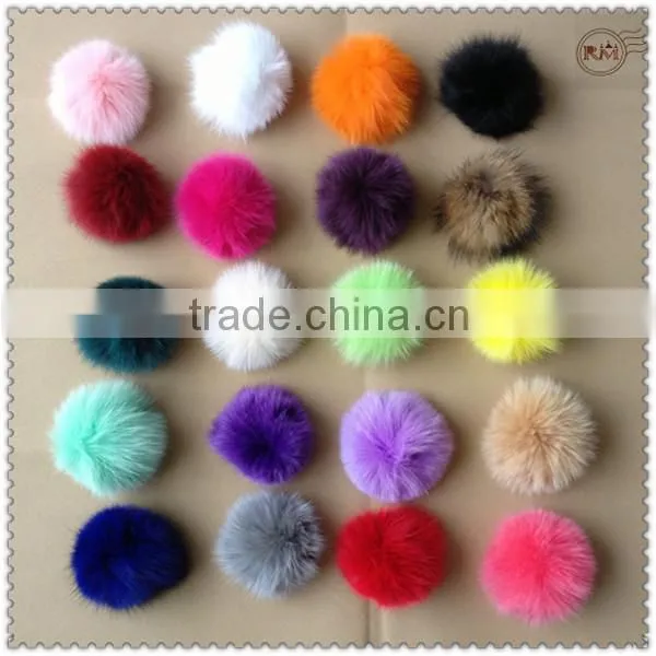 Fluffy Fox Fur Pompons in Factory Wholesale Price