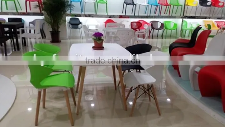 outdoor plastic chairs with wooden legs HYH-A305B