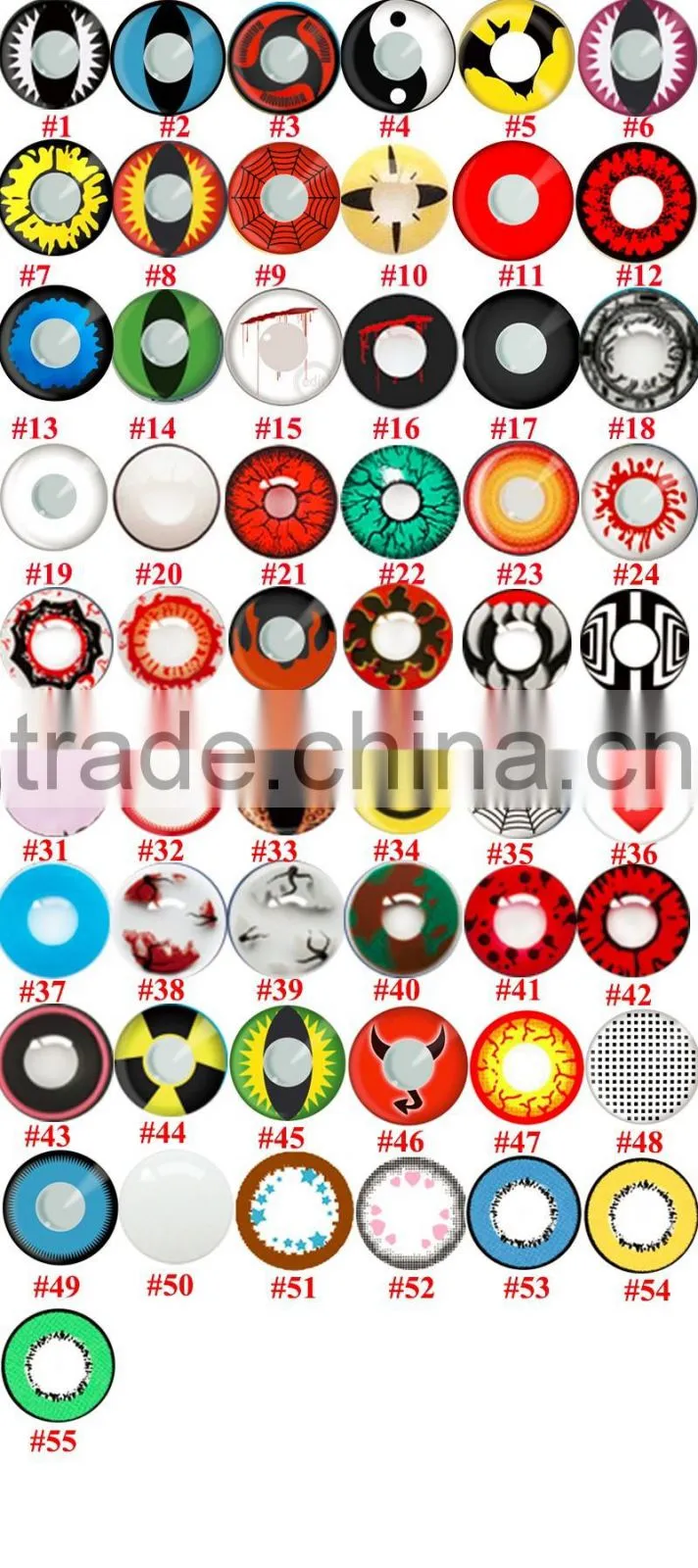 Hollywood fancy cosplay color contact lens Crazy contact lenses