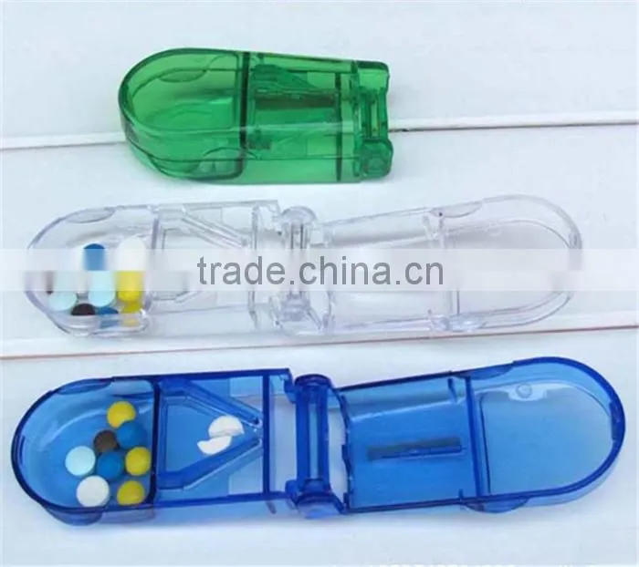 colorful plastic pill cutter and crusher