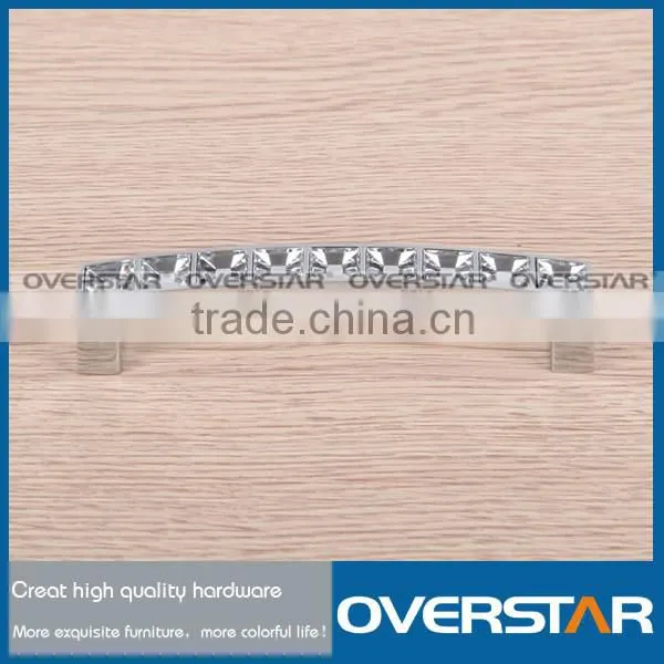 Wholesale Products Beautiful Bedroom Glass Handles ,Small Jewelry Box Drawer Handles, Unique Diamond Zinc Alloy Drawer Handle