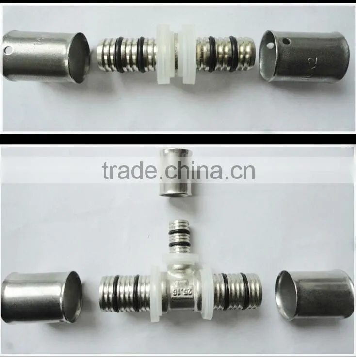 Overlap/Butt pe-al-pe pipes/underground heating pipes/brass press compression fittings tube