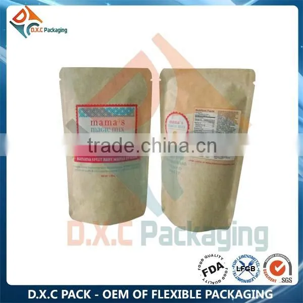 Custom Printed Food Grade Paper Kraft Bag
