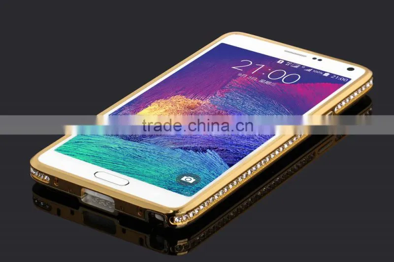 Luxury Diamond Plastic Phone Case for Samsung Galaxy Note 4 with Retail Packaging