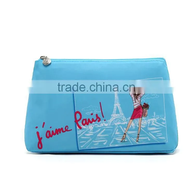 Popular Polyester Small Cosmetic bags with Compartments