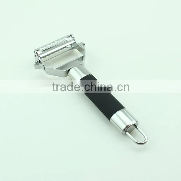 Dual Julienne Rubber Handle Fancy Vegetable Peeler Slicer