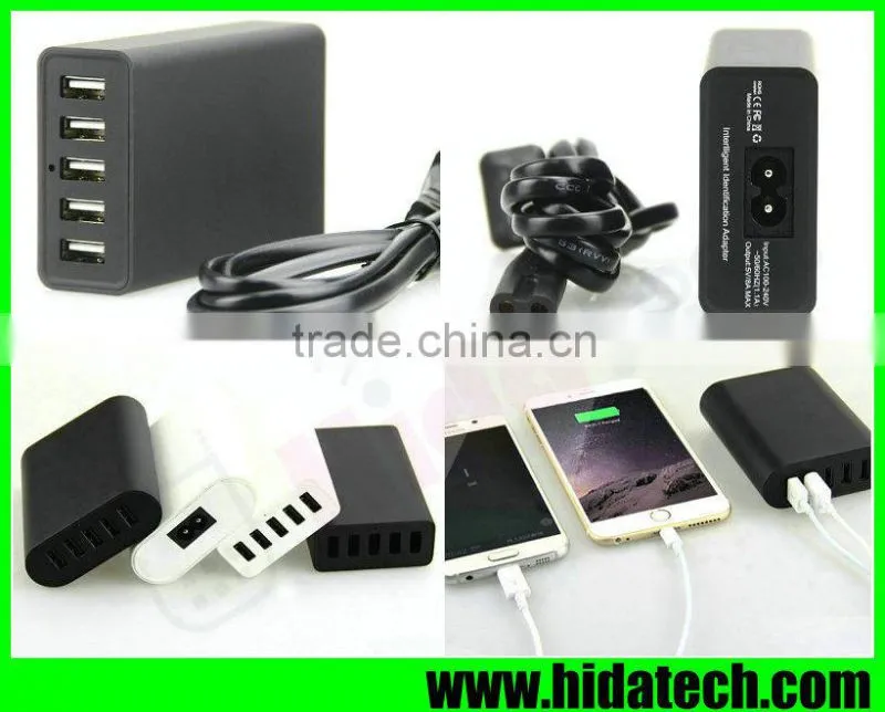 Multi USB charger 5 port usb wall charger home charger for smart phone and tablets