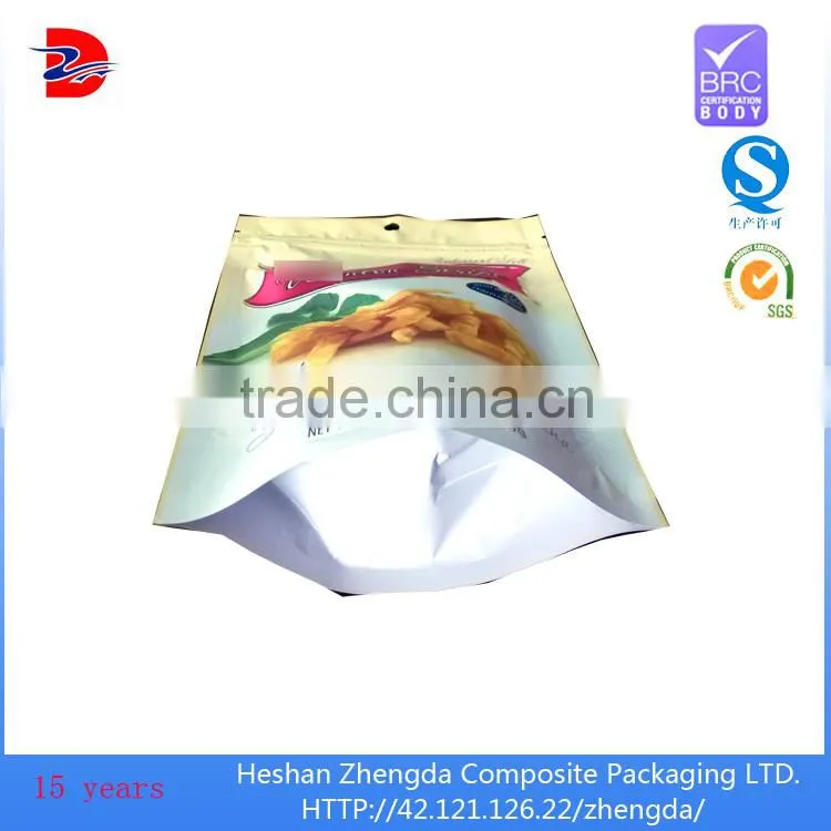 resealable aluminum foil plastic packaging bags for health food with zipper