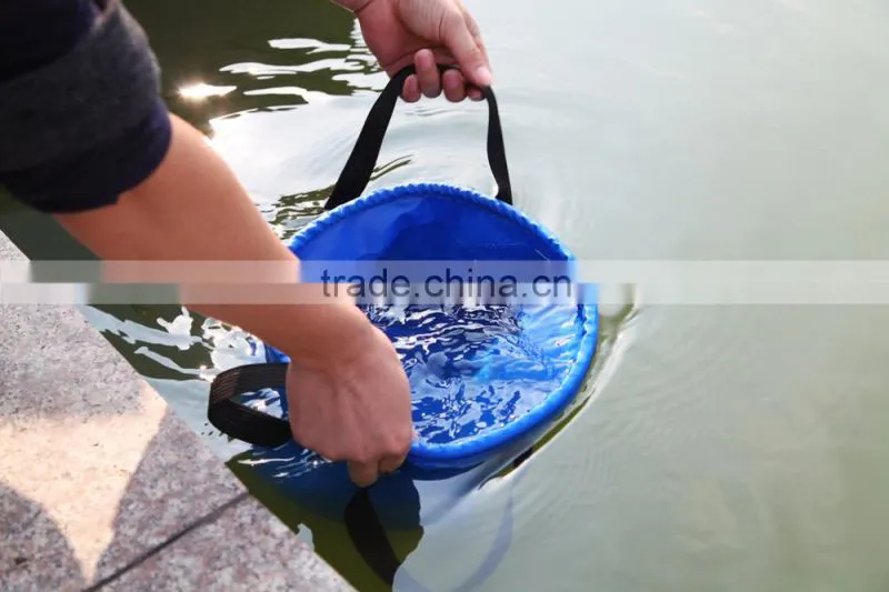 camping hiking multi function outdoor folding bucket