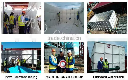 GRP fiberglass storage tanks