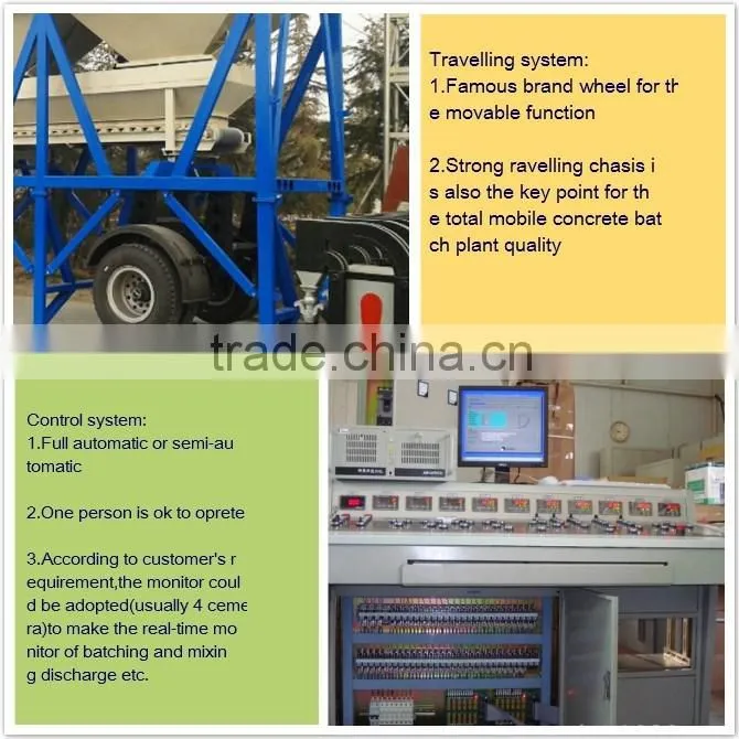 mobile or portable type low cost concrete batching plant