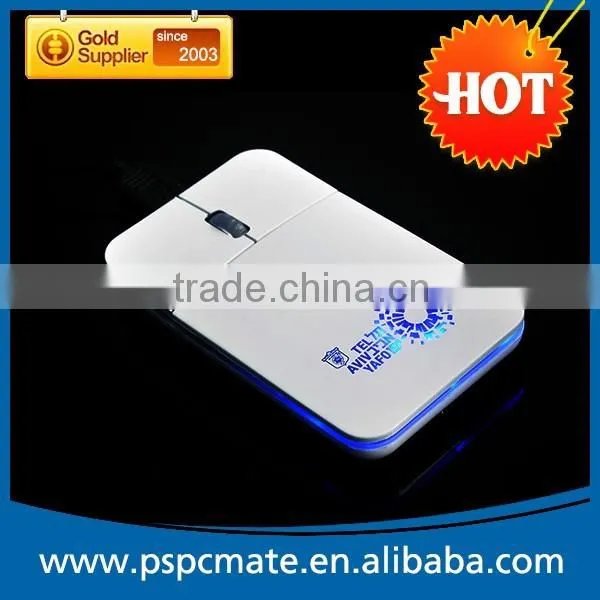 Promotional Gift Laptop Rechargeable Super Slim Wireless Mouse with Led Logo