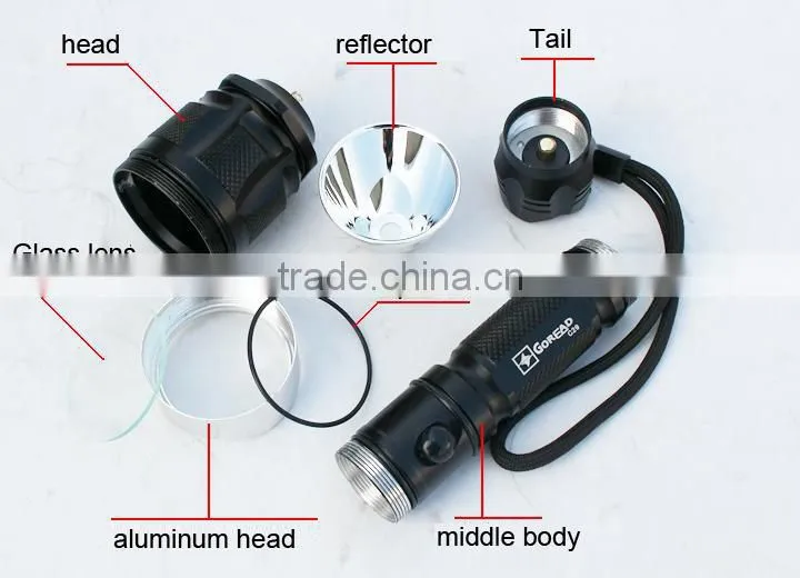 Goread C29 3W high bright rechargeable LED flashlight