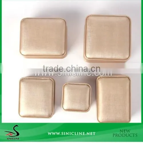 Sinicline High Quality Silver Leather Ring Box
