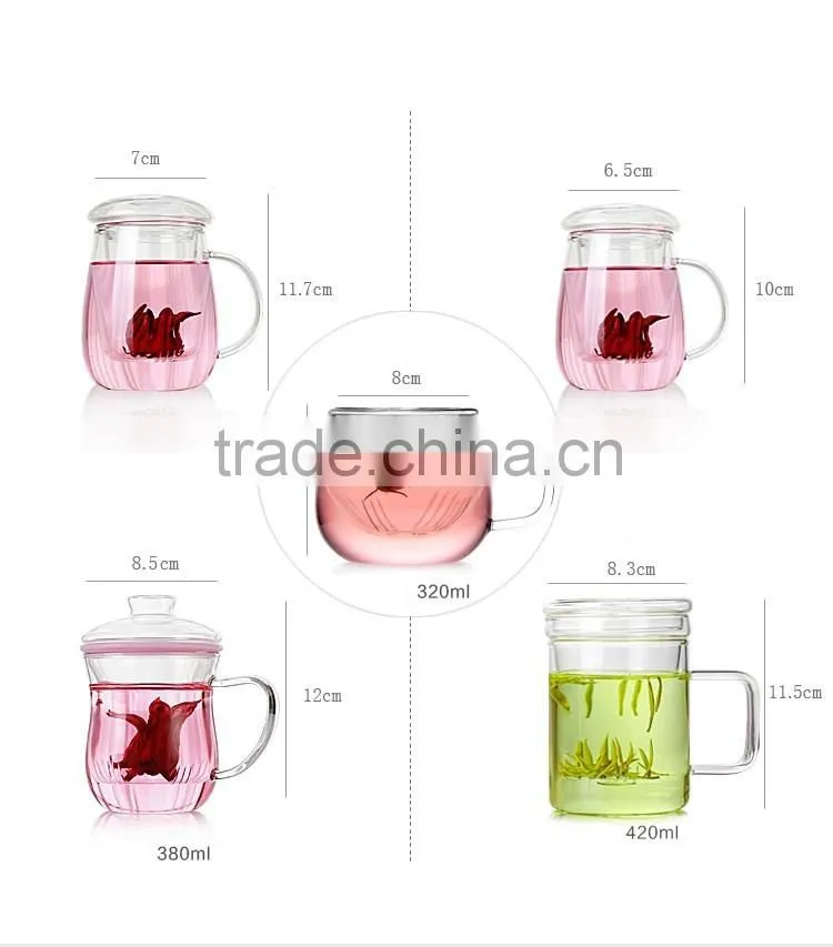 Yasit three-piece multifunctional tea cup with strainer with lid,tea cup with filter and lid,
