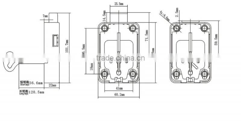 Security Lever Lock key lock bank deposit lock K821
