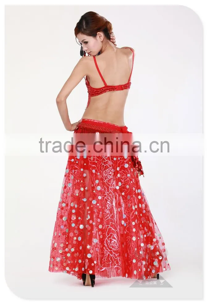 Wuchieal belly dance Bilateral open fork skirt cheap