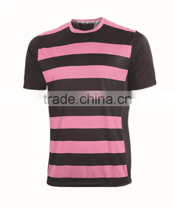 two colors striped practice soccer jersey with sublimation made