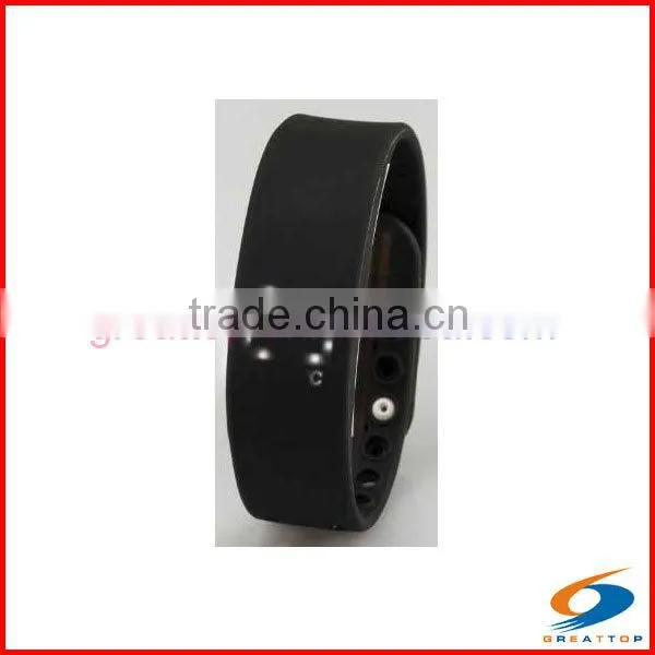 2015 new hot sale manual 3d sport led wristband pedometer