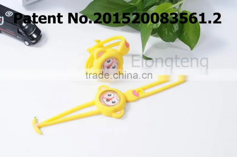 silicone bright color lying prone cat kid's summer wristwatches with CE