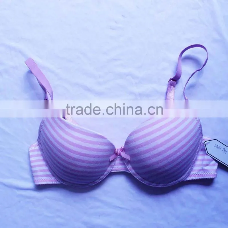 Huoyuan factory stripe printed bra lovely ladies new model bra