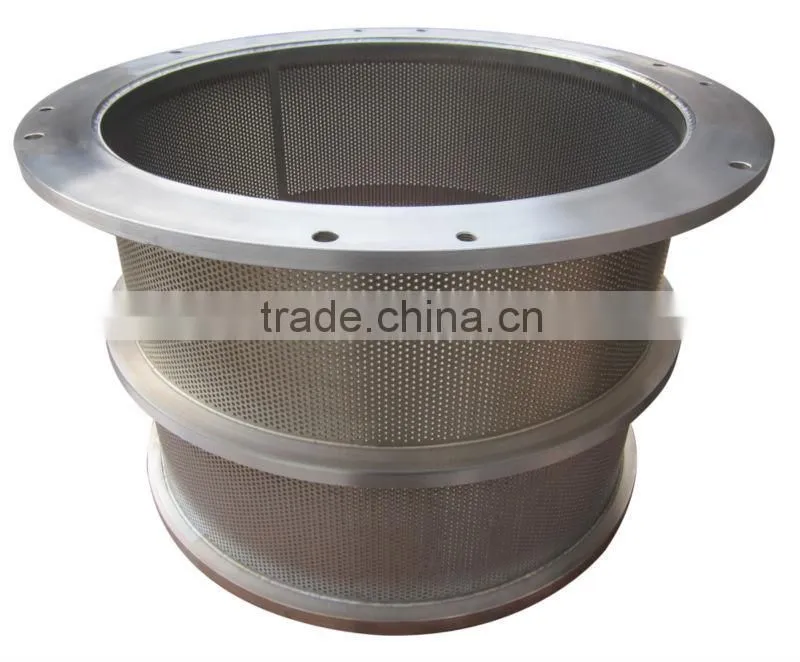 Stainless steel strainer drum in stock preparation line