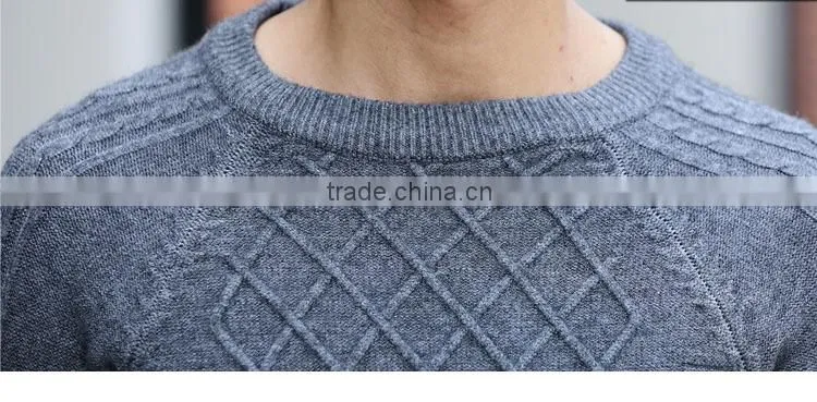 South Korean fashion men's sweaters 2015 sets new round collar for multi color men sweater