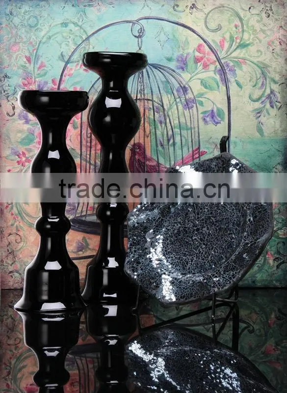 Glass candle holders