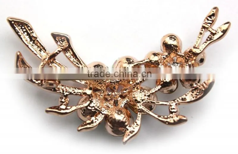 Wedding Bouquet Ab Color Rhinestone Flower Brooch,Color Rhinestone Brooch Pin For Garment Embellishment