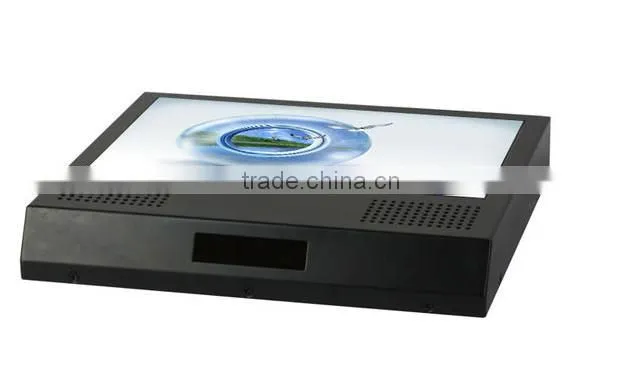 FlintStone 10 inch video advertising player, barcode scanner commercial monitor, advertising player with scanner reader
