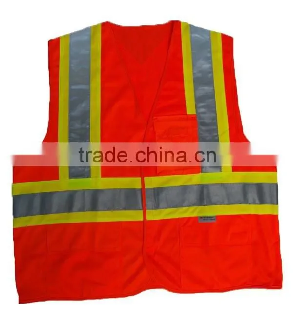 Cheap Price Wholesale Hi-vis Reflective Safety Vest with Pocket CE certification