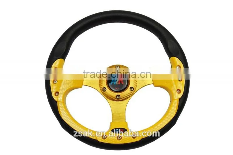 Aluminum spoke black steering wheel 13''