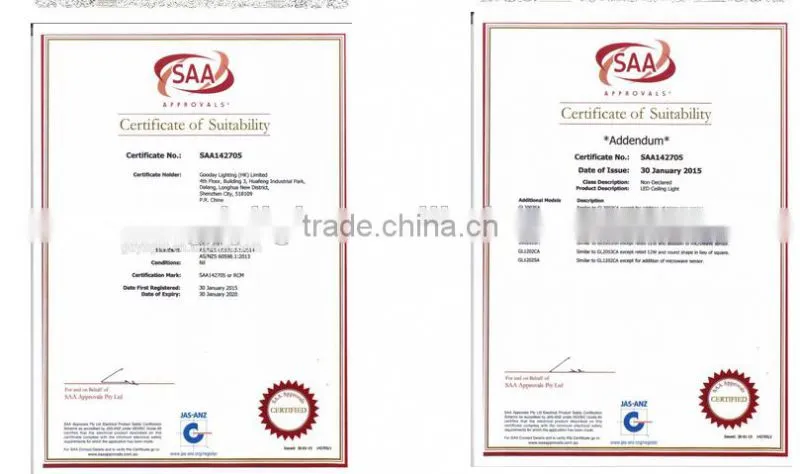 SAA approved IP65 12W motion sensor led with 3 hours maintained emergency