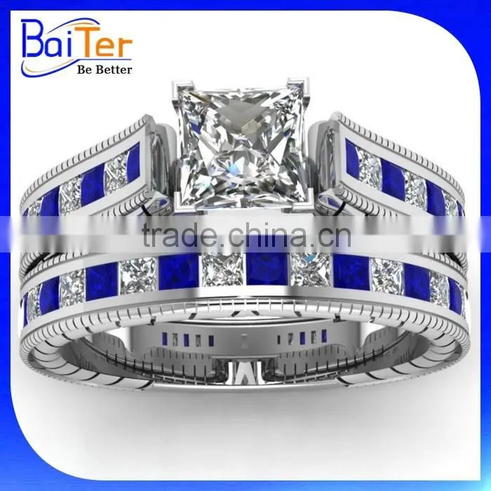 Custom Channel Setting Color Stones Stainless Steel Gay Men Ring Wholesale
