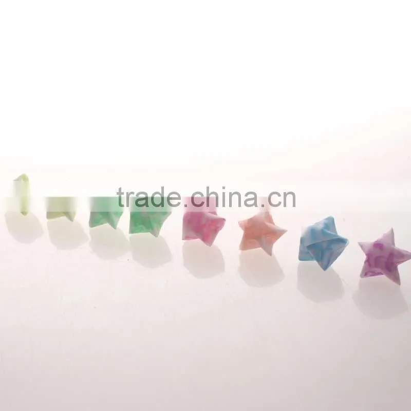Luminous Lucky Star Paper Heart Paper Origami Museum Wishing Star Paper Birthday Gift Stripes White Five-pointed Star