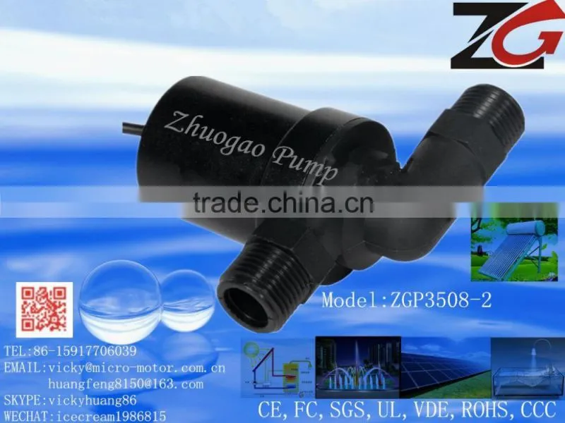 12v/24v high temperature resistant dc solar water pump (CE, UL, ROHS, VDE, FC, CCC low power consumption, safe and low noise)