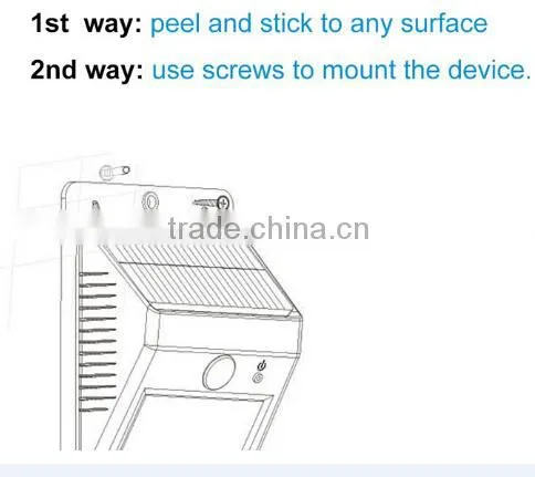 10 pcs security LED triangle wall light ,Solar motion sensor wall light with 10 LED, Solar wall lamp with SMD 2835 10PCS LED