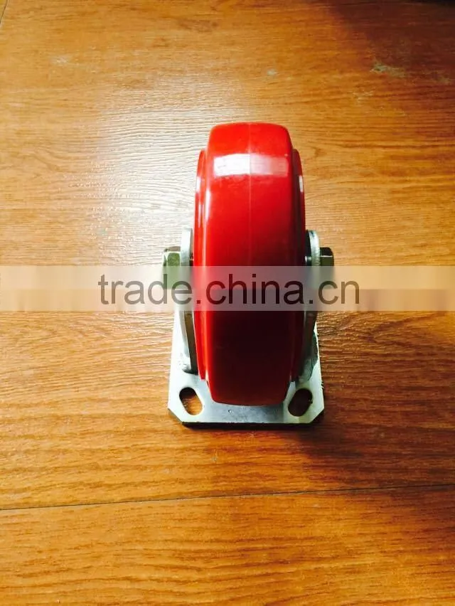 6" 150mm solid swivel rubber wheels for trash bins