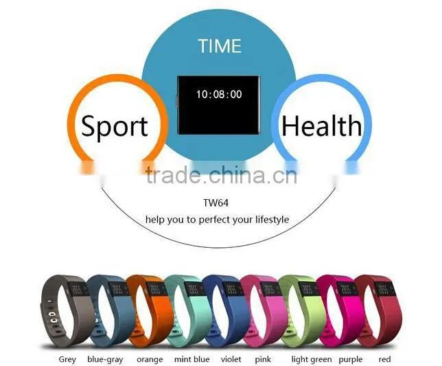 New tw64 Smartband Smart bracelet Wristband Fitness tracker Bluetooth 4.0 fitbit flex Watch for ios android ebay amazon hot sale