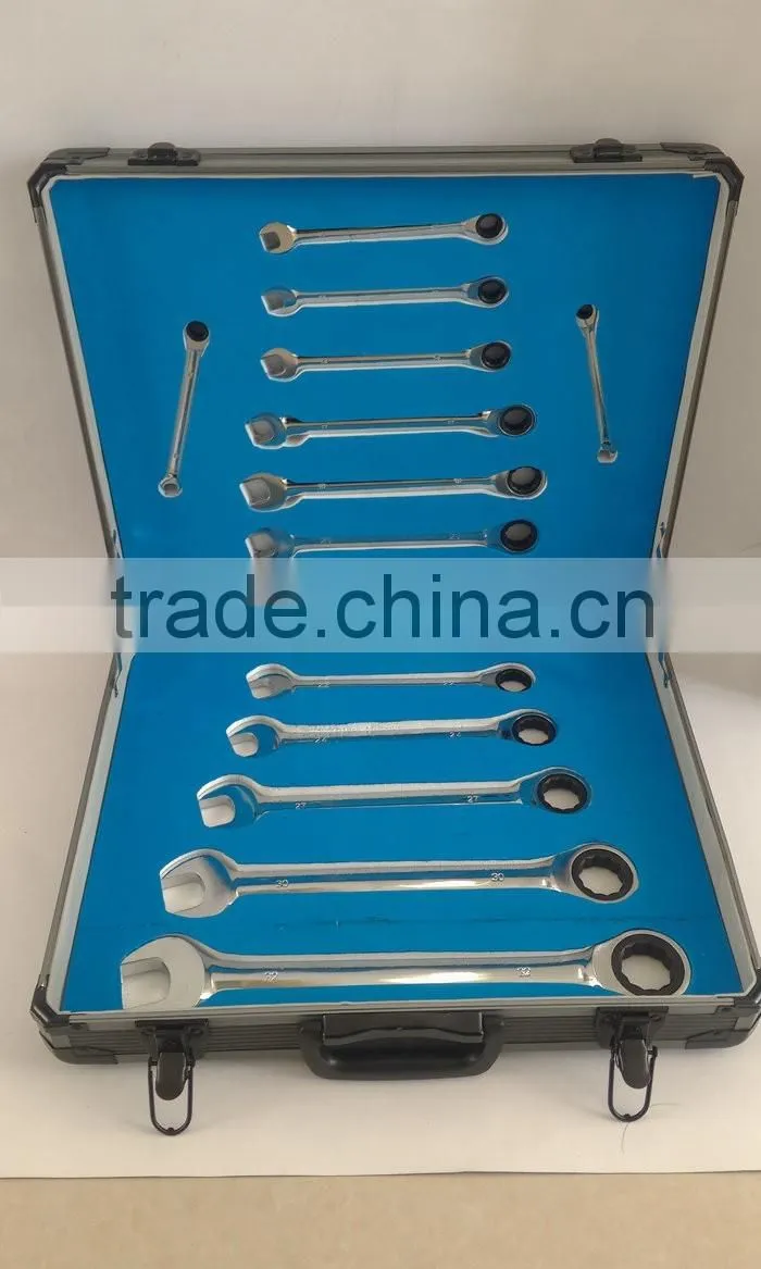 13 Pcs Aluminium Case Combination Ratchet Wrench Set