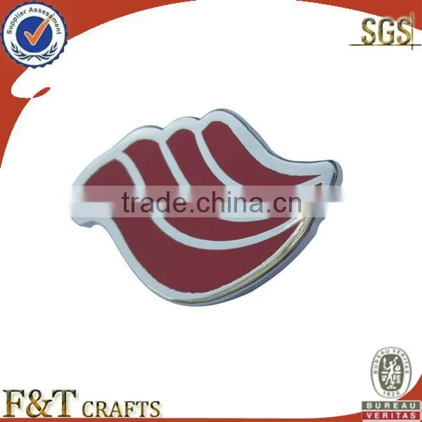 die struck made metal badges with butterfly clutch