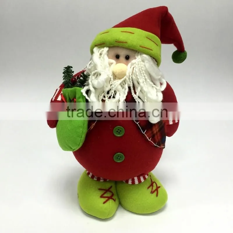 Funny stuffed christmas gift christmas santa & snowman doll wholesale