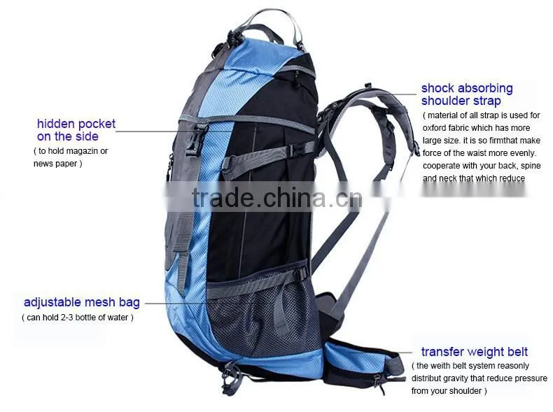 Factory supply waterproof hiking backpack hiking camping backpacks