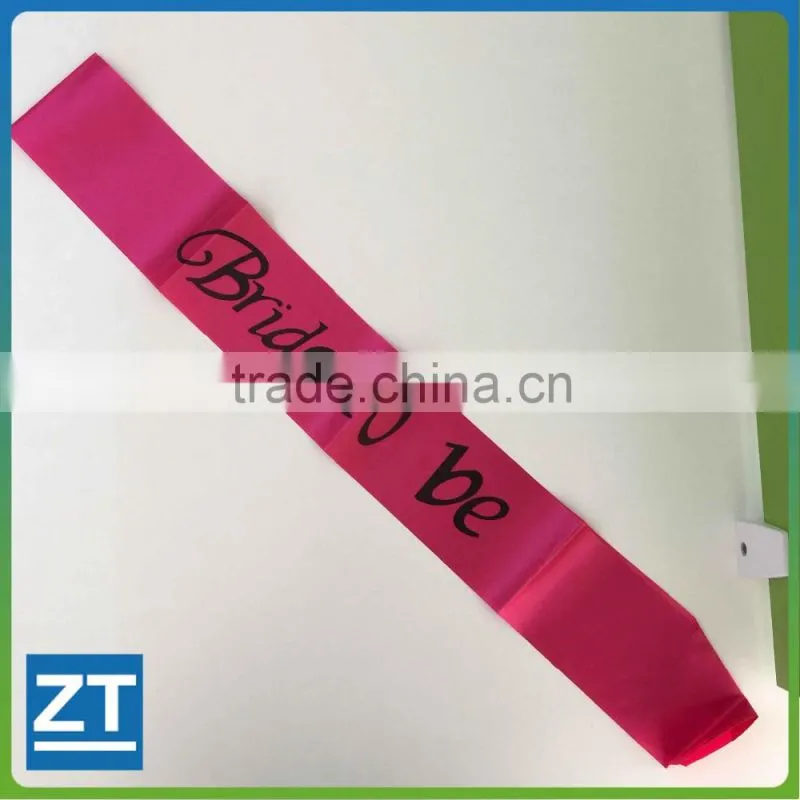 Zebra Print Lettering Pink Or Purple Bride To Be Sash